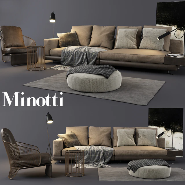 Minotti White Sofa — Скачать