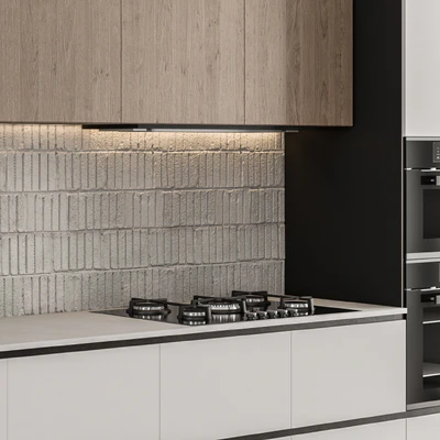 Kitchen Modern - White and Wood 55 — Вид 4
