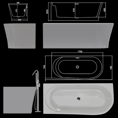 Bath BelBagno BB410 1700-780-R — Ver 4