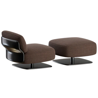 Saki Armchair and Footstool by Minotti — Вид 2