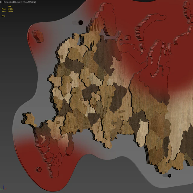 Wooden map of Russia — Descargar