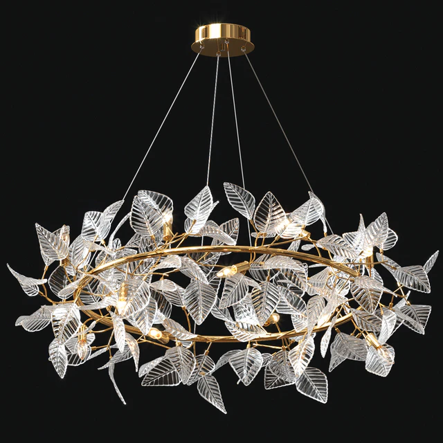 Glazed Leaves Led Chandeliers — Descargar