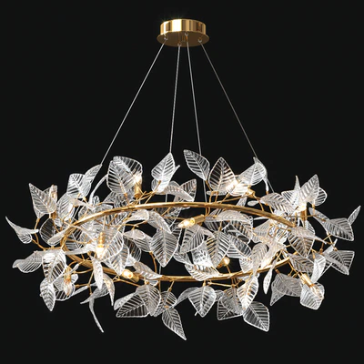 Glazed Leaves Led Chandeliers — Ver 2