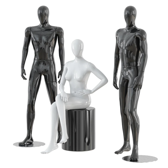 Two male and one female faceless mannequins 30 — Descargar
