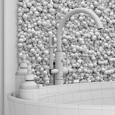 Bathroom set with moss — Ver 2