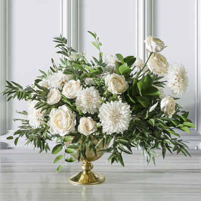 Flower Set 053 White Rose Dahlia Big bouquet — Ver 2