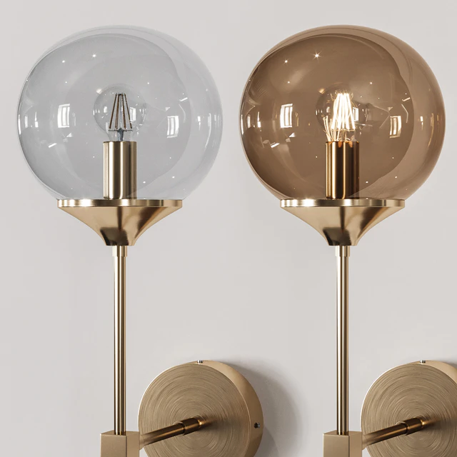 Retro Long Pole Brass Contemporary Wall Sconce — Descargar