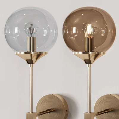 Retro Long Pole Brass Contemporary Wall Sconce — Ver 2