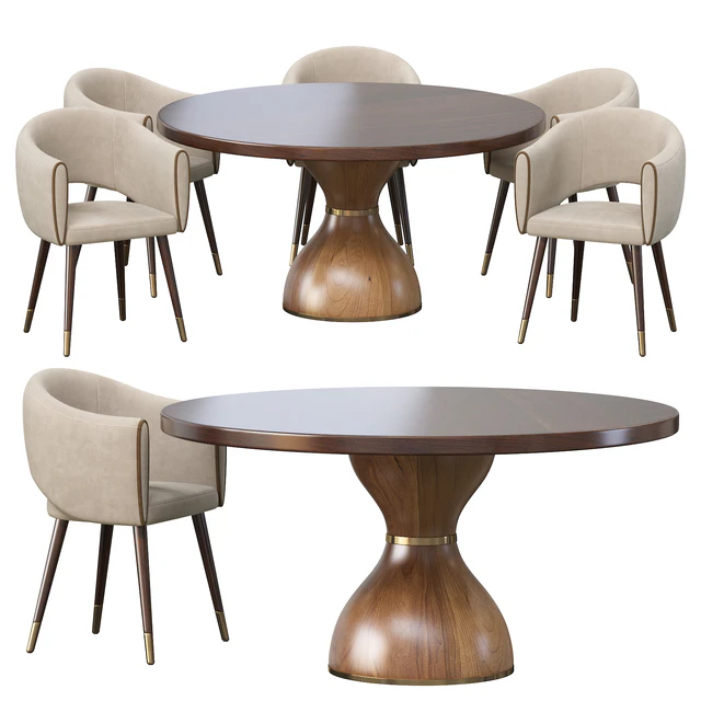 GRACE ARMCHAIR and POINT REYES BOTTICELLI LARGE ROUND DINING TABLE — Скачать