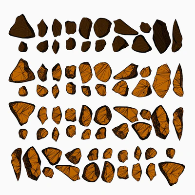 Rock stone plate splinter n1 / Скальный плиточный камень — Вид 4