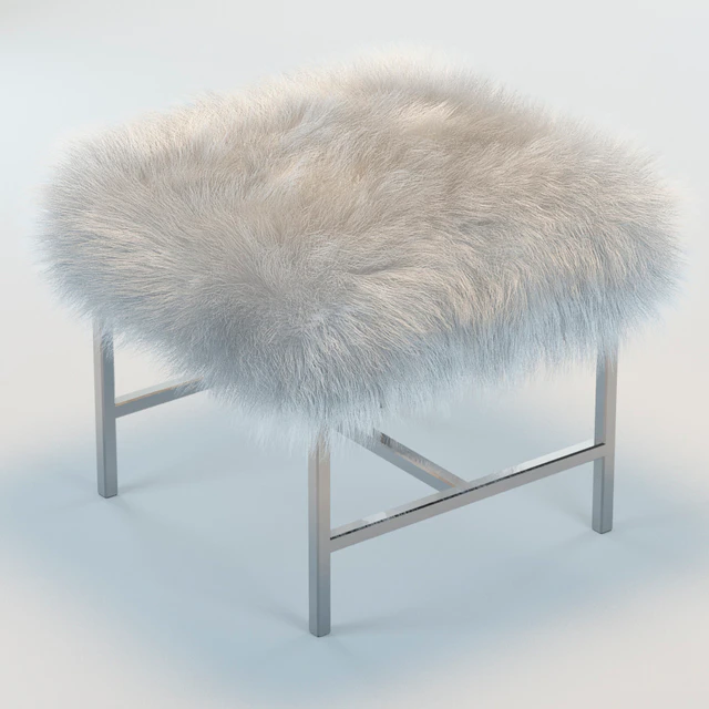 Tavi mongolian faux fur stool — Descargar
