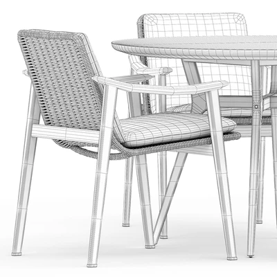 Fynn Outdoor chair by Minotti and Ren Dining table C1100 by Stellarworks — Ver 3
