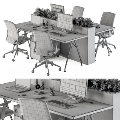 Office Furniture - employee Set 29 — Вид 2