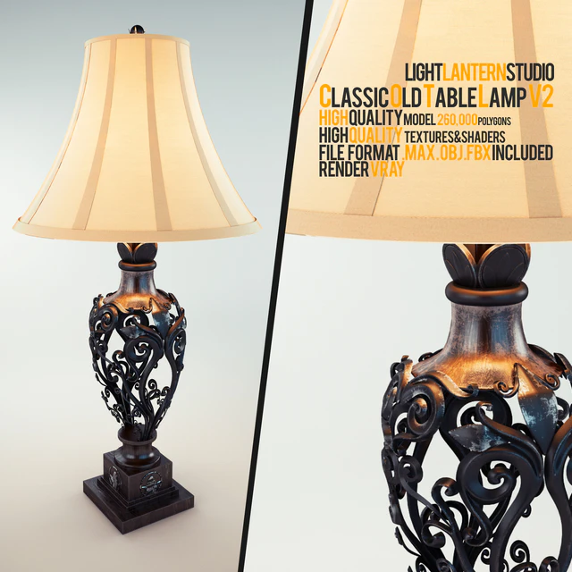 Classic Old Table Lamp V2 — Descargar