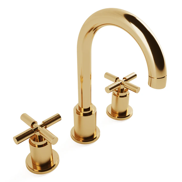 Lambeth Knurled Cross-Handle 8 "widespread Gooseneck Faucet Rh — Download