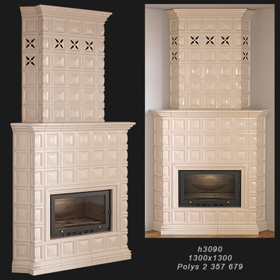 Tiled fireplace 03 — Ver 1