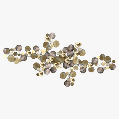 A Large Brass Curtis Jere Raindrops Wall Sculpture — Ver 2