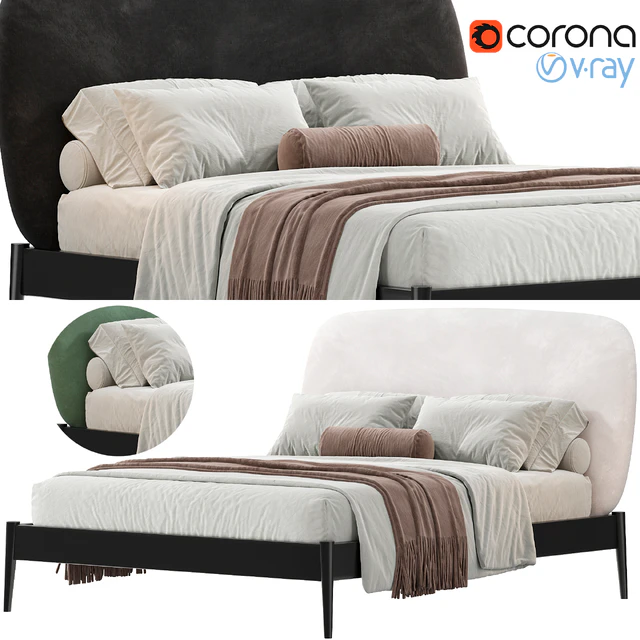 Bed Saomi 160 Velvet Olive — Descargar