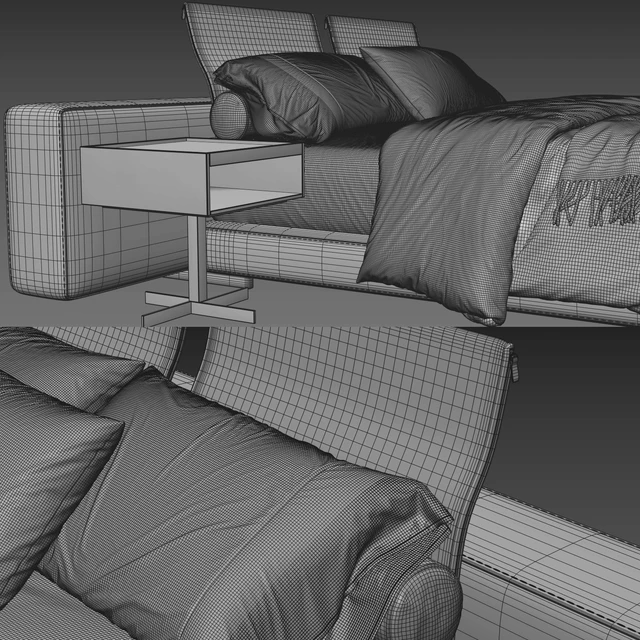 Minotti Yang Bed — Скачать