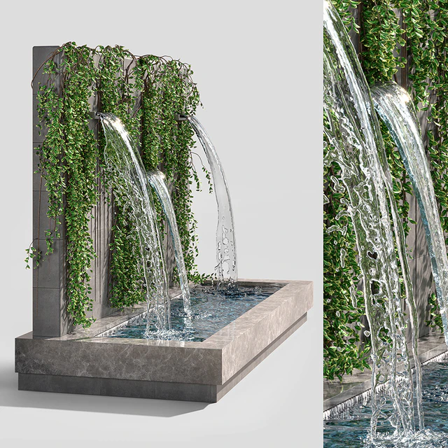 Wall fountains with ivy — Скачать