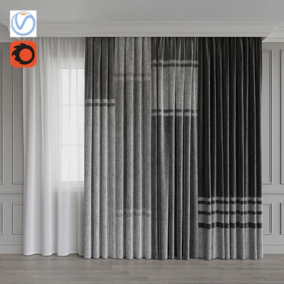 Set of portieres 31. Gray scale — Ver 1