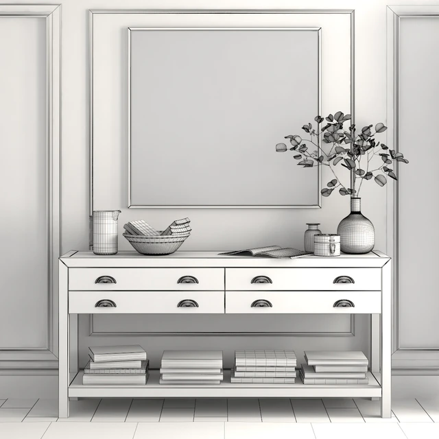 Pottery Barn set ARCHITECTS RECLAIMED WOOD CONSOLE TABLE — Скачать