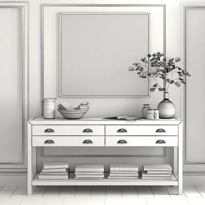 Pottery Barn set ARCHITECTS RECLAIMED WOOD CONSOLE TABLE — Вид 2