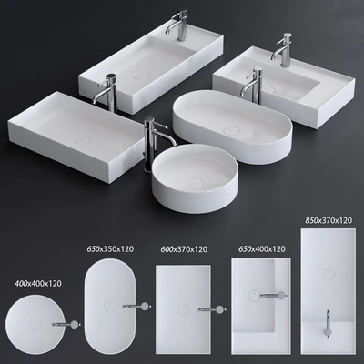 Alice Ceramica Hide Washbasin Set 2 — Ver 1