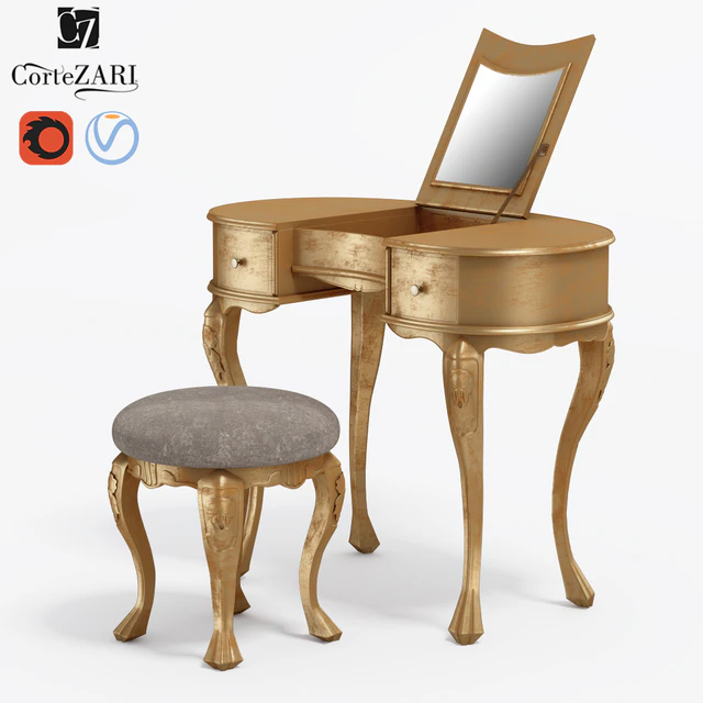 Cortezari Gemma toilette table and pouf — Descargar