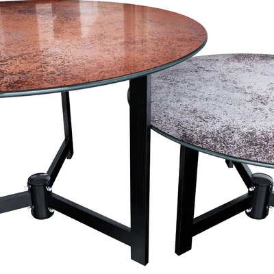 Halmar TWINS set of 2 coffee tables (gray / brown) — Ver 2