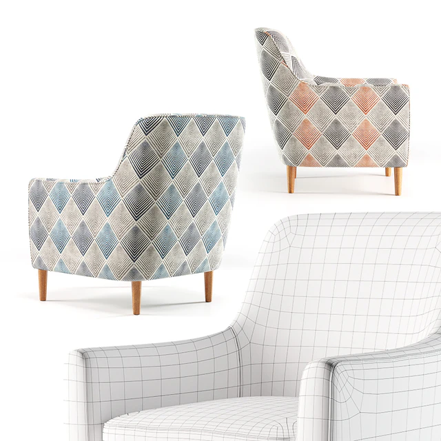 Sven Sunset / Denim Accent Chair — Descargar