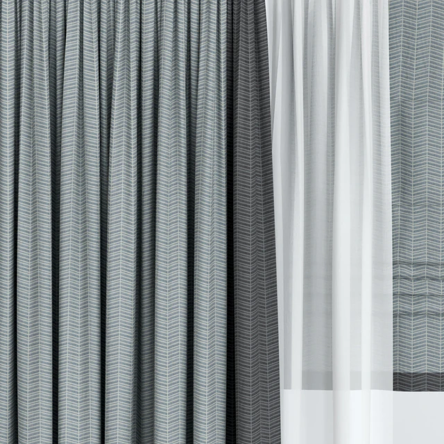 Curtains with Roman and tulle. — Descargar