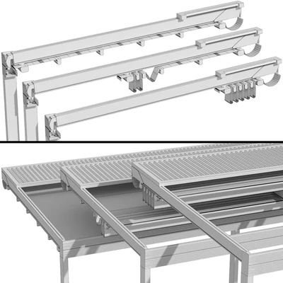 Металлическая пергола беседка навес с брезентом / Metal pergola gazebo canopy with awning — Вид 2