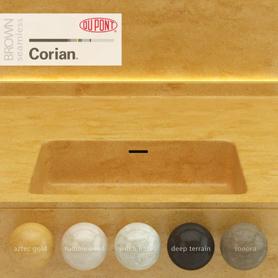 Dupont Corian Kitchen Countertops Brown 4 — Ver 1