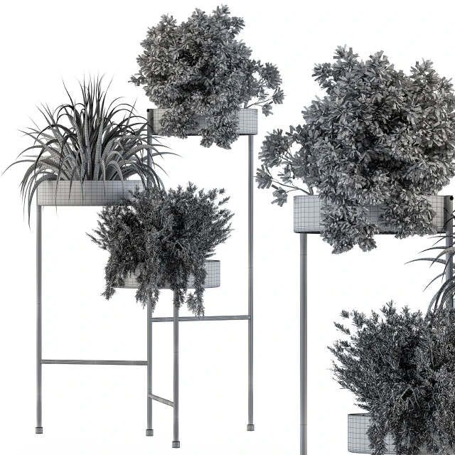 Black round plant box — Descargar