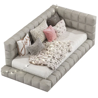 Bed Baldwin Lounge Corner Upholstered Bed 220 — View 5