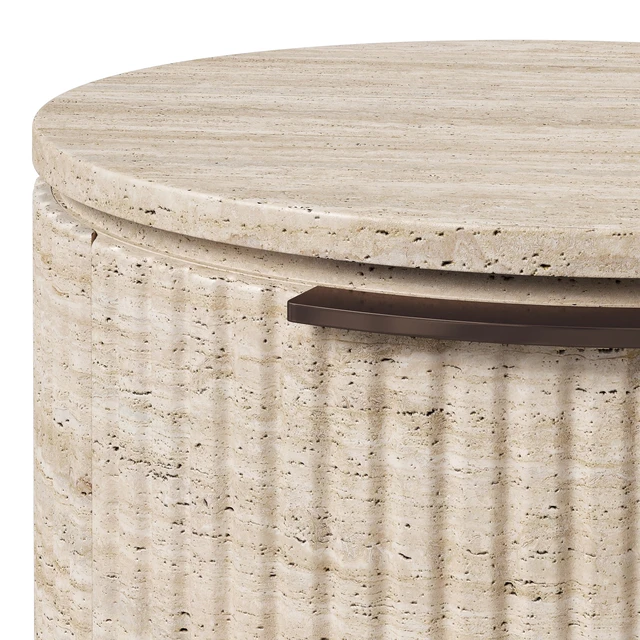 Restoration Hardware Byron travertine nightstand — Descargar