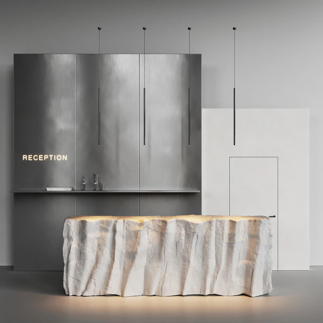 Reception desk natural rock — Скачать