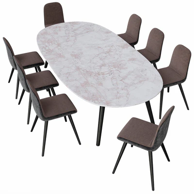 Poliform MAD DINNING Table & chair — Ver 2