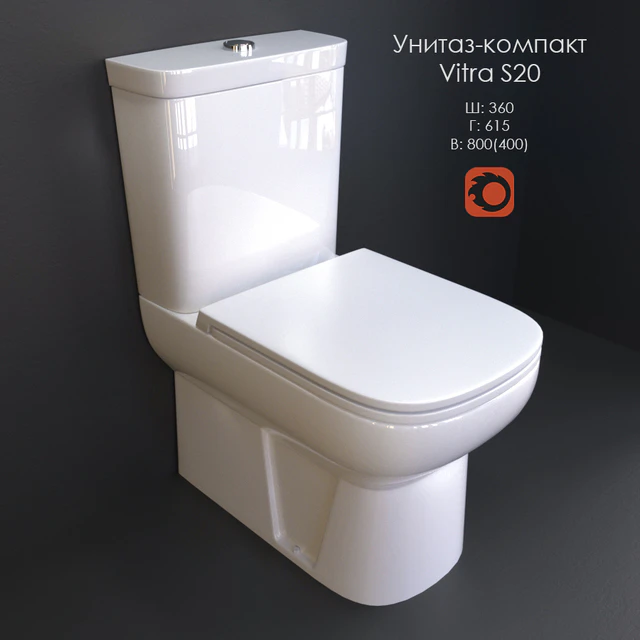 Унитаз-компакт Vitra S20 — Скачать
