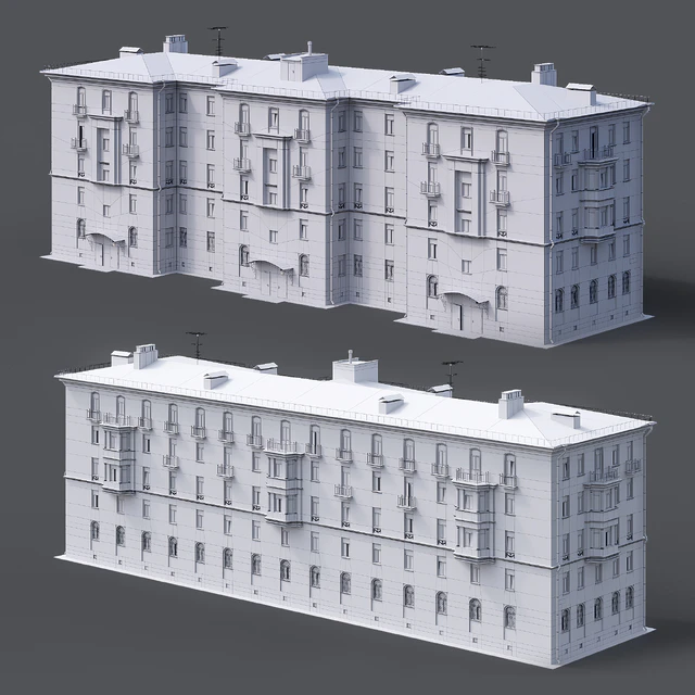 Residential building in classic style — Descargar