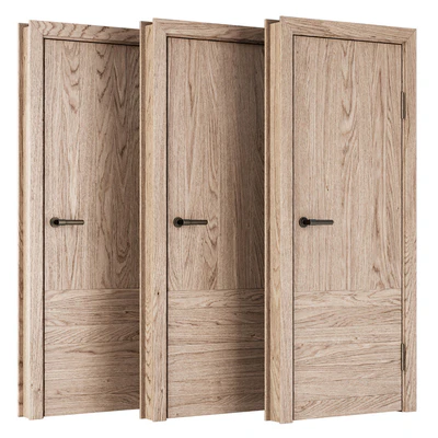 Wooden Door Set V13 / Interior and Exterior door set — Ver 1