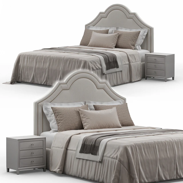 Queen Madison Crown Headboard Bed — Скачать