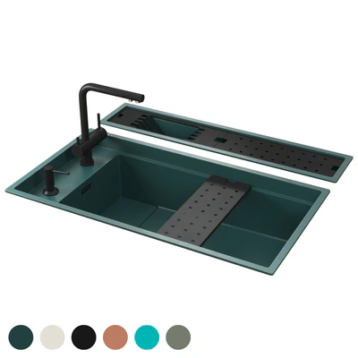 Sink and mixer Omoikiri Kinaru Pro 86-U/I — View 1