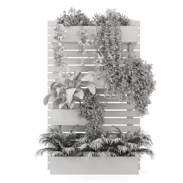 Indoor Hanging Plants in Metal Stand - Set 1131 — Скачать