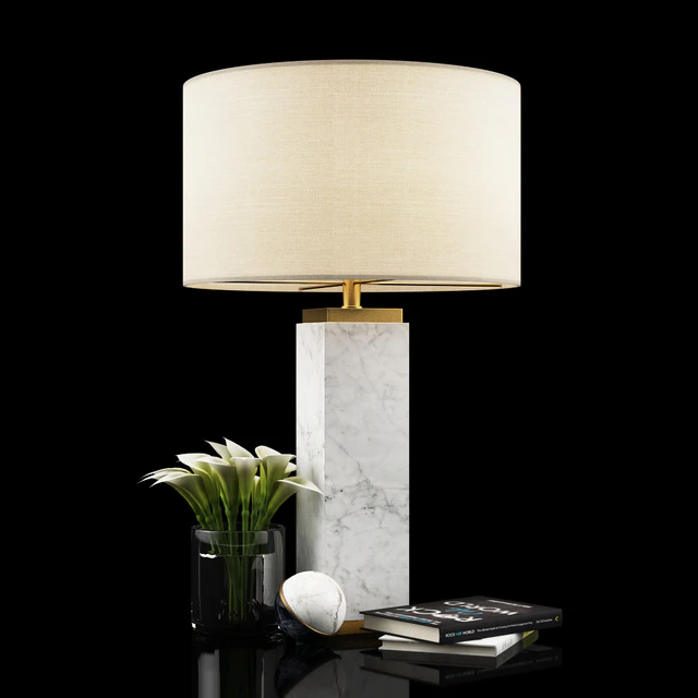 Square Column Marble Table lamp — Descargar