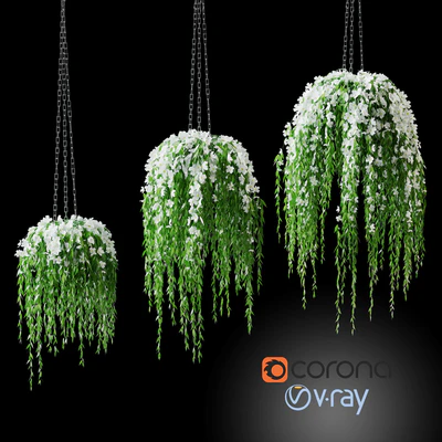 Flowers in pots on a chain — Ver 1