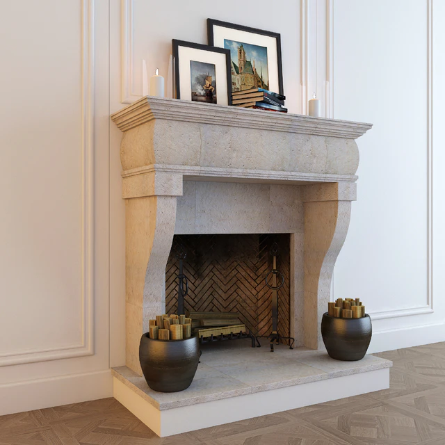 Fireplace with decor — Descargar