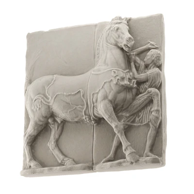 Horse and man wall classic relief — Вид 2