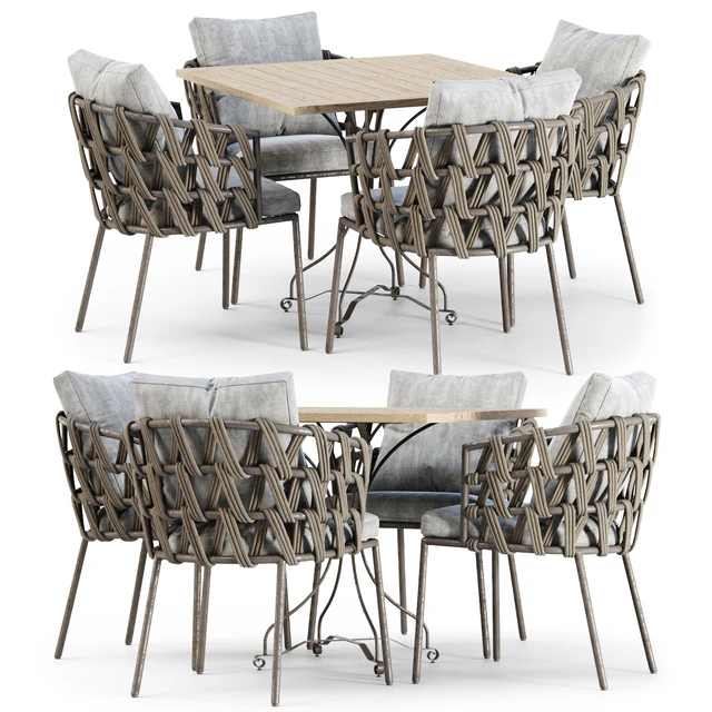 Outdoor garden furniture set v01 / Furniture set — Descargar